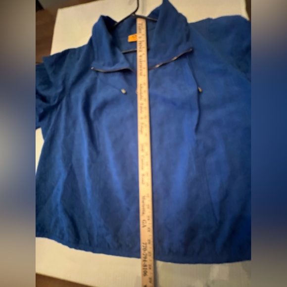 RUBY ROAD ROYAL BLUE BLAZER WITH RAISED DESIGN OF SAME  FABRIC. SIZE 1X - Picture 3 of 7